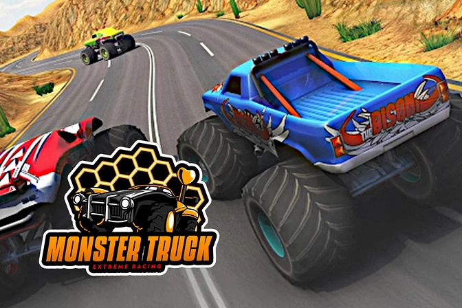 Corrida de carros Monster Truck para 2 jogadores em COQUINHOS