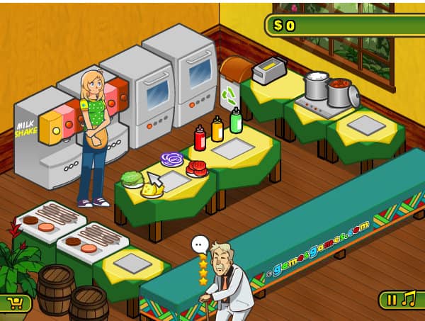 online burger shop game
