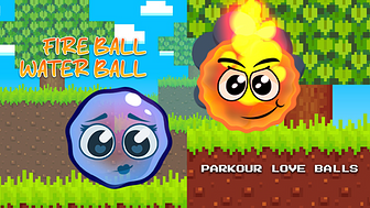 Fire Ball and Water Ball: Parkour Love Balls